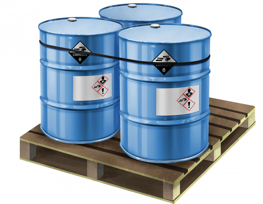 HAZCOM Labels on Barrel