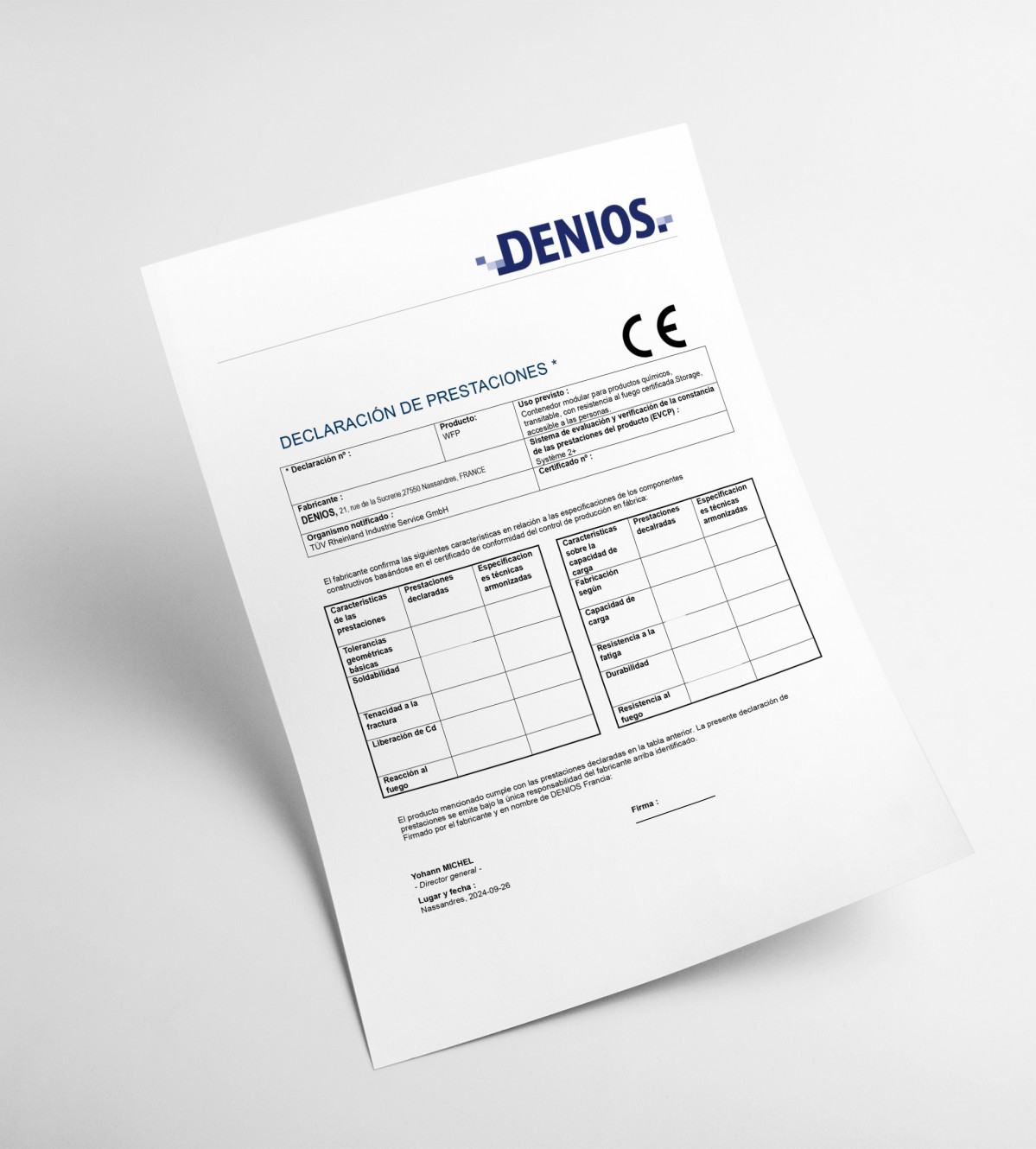 Denios declaracion